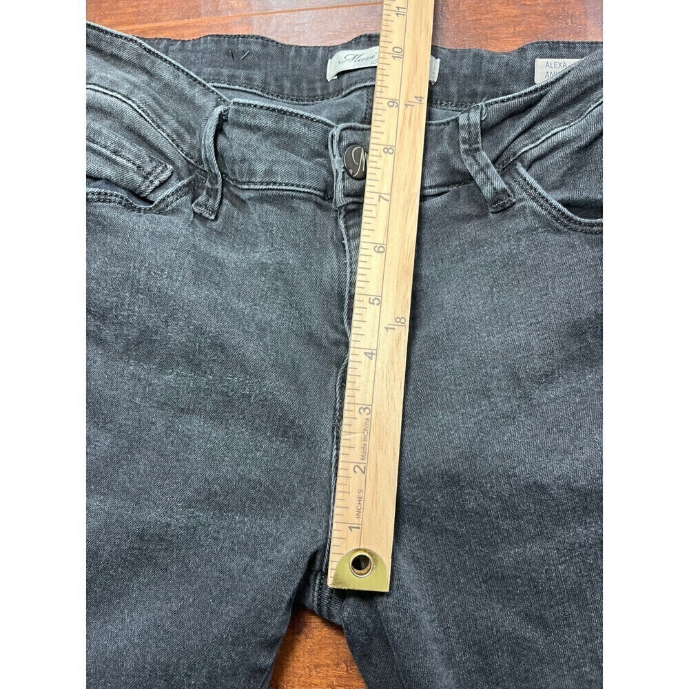 Womens Black Mavi Alexa Ankle Mid Rise Skinny Jeans Size 30 - Picture 6 of 8